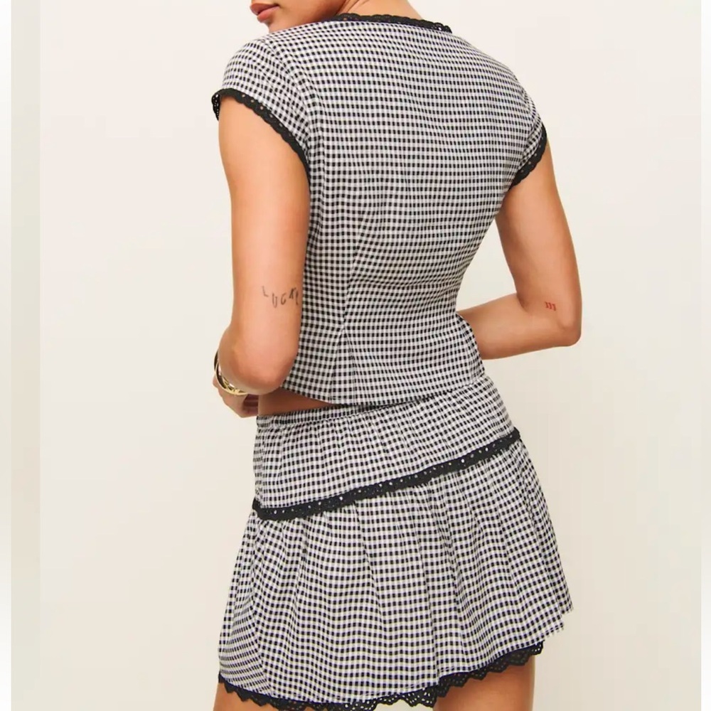 🖤Reformation Valetta Two Piece Remy Check NWOT - Picture 3 of 5
